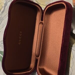 Gucci Red Velvet Sunglasses Case with Silky Lining